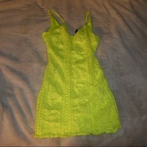 Neon cute mini dress